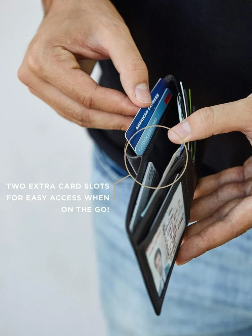 Slim Bifold Wallet for Men - RFID Blocking, Minimalist Front Pocket Design, Thin
